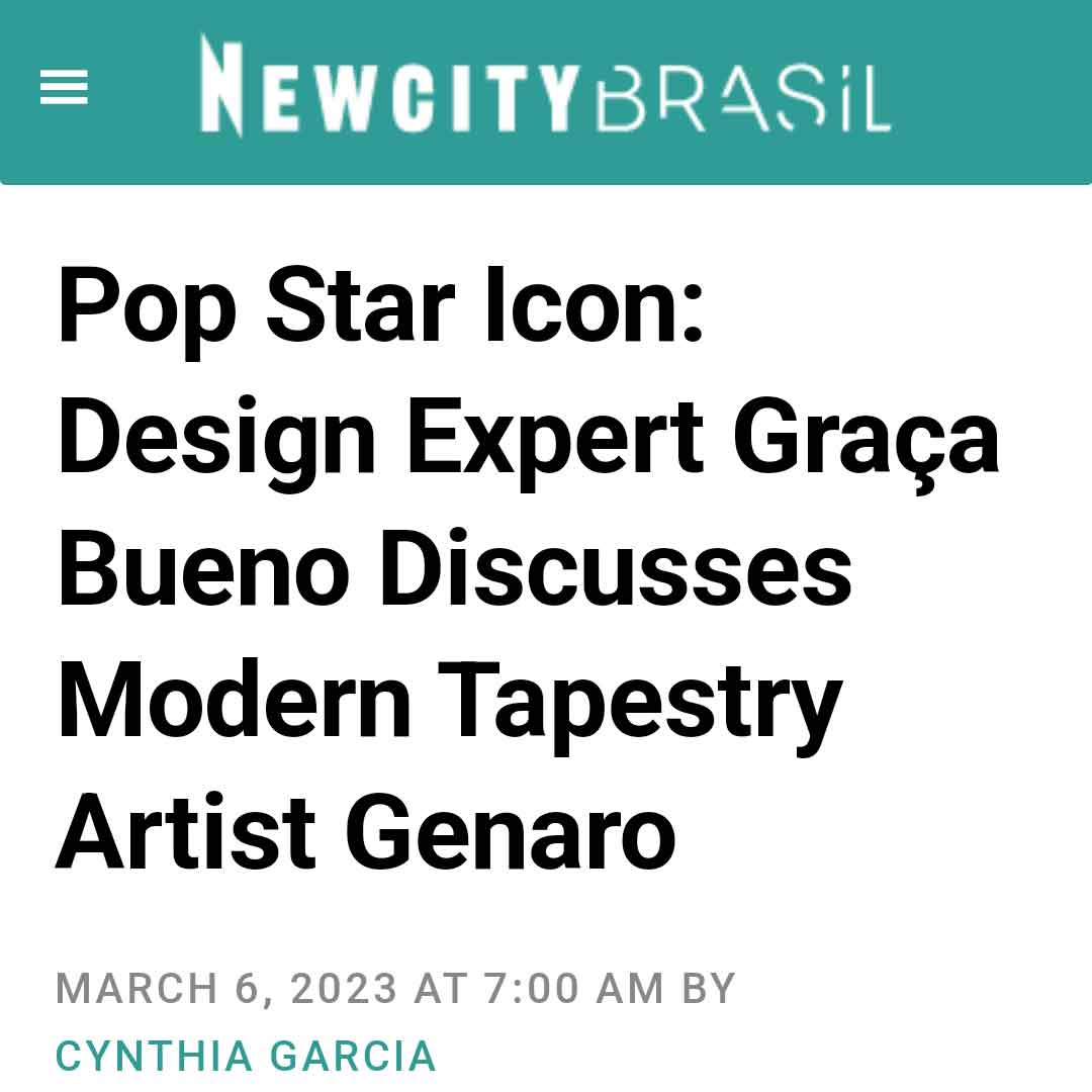 Pop Star Icon: Design Expert Graça Bueno Discusses Modern Tapestry Artist Genaro