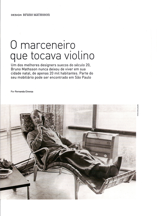 Bruno Mathsson - Wish Report Magazine - 41th edition - 2010