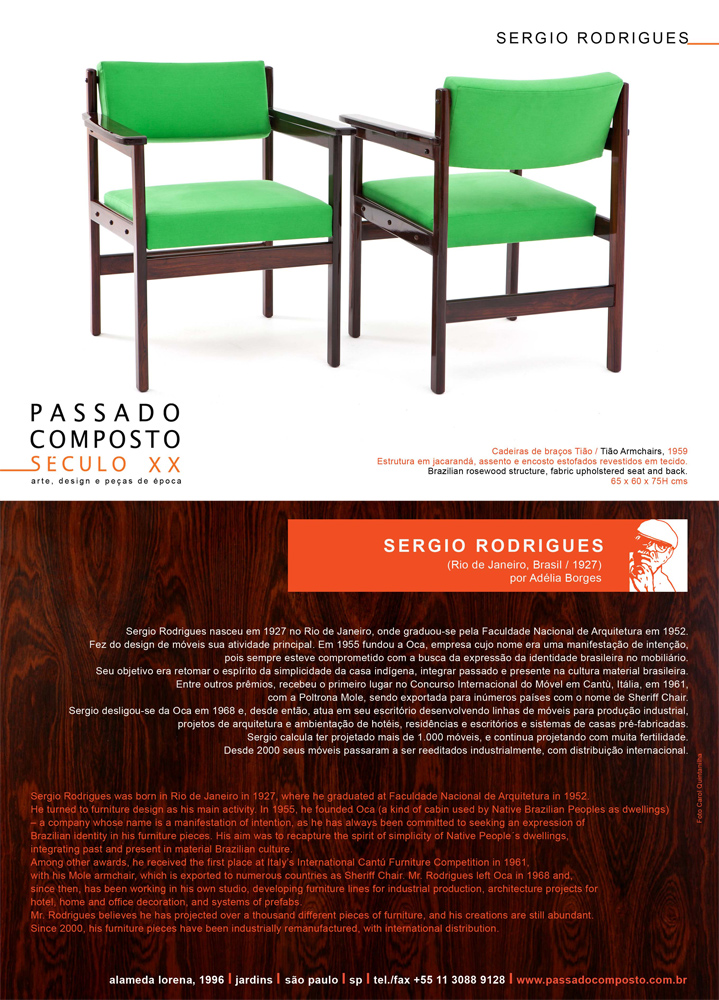 armchairs by Sérgio Rodrigues - Passado Composto Século XX at Design SP 2011